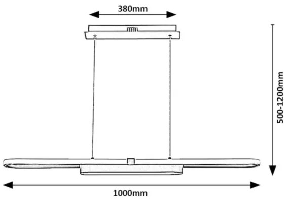 Rabalux 72031 - Lampadario LED a sospensione con filo CONTESSA LED/48W/230V 4000K cromo