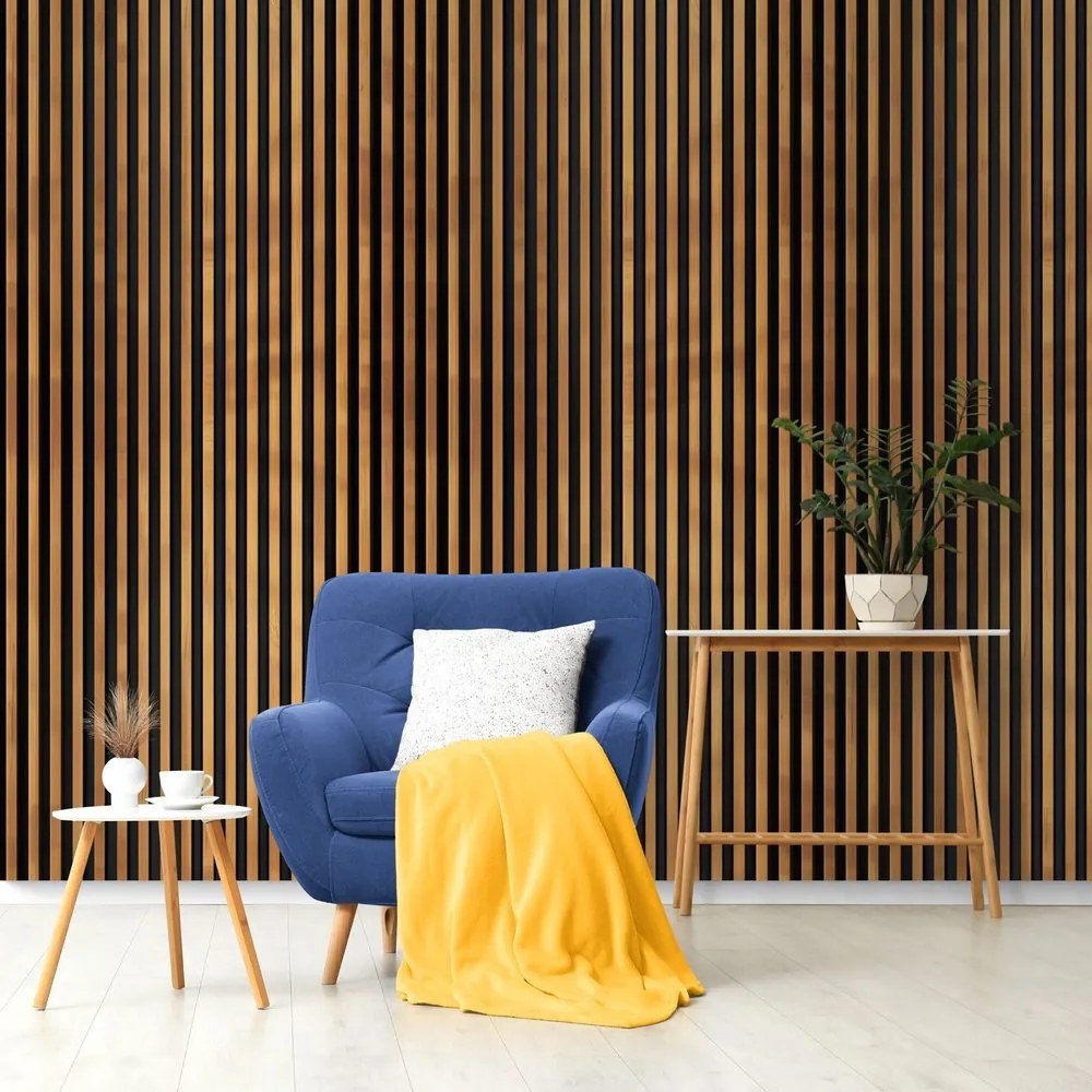 Carta da parati – Imitazione lamelle di legno