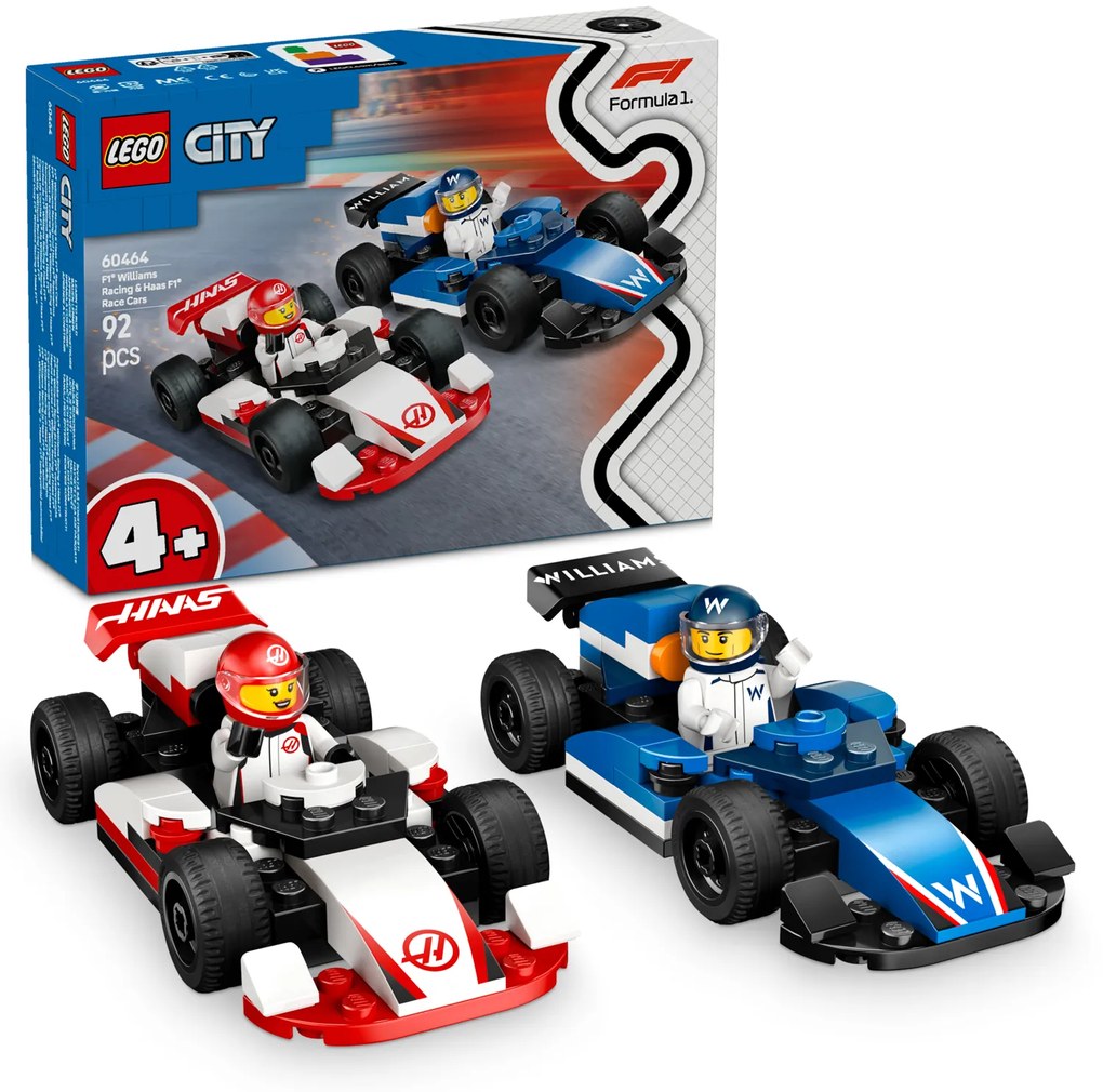 Monoposto Williams Racing e Haas F1 Lego City