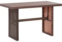 Tavolo da Giardino Marrone 110x60x67 cm in Polyrattan 46443