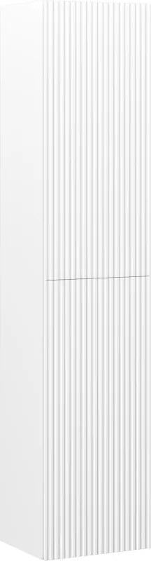 Mexen Rivel colonna da bagno 35 cm, 2 porte, scanalato, bianco opaco - 91A21-03016-2-BF01