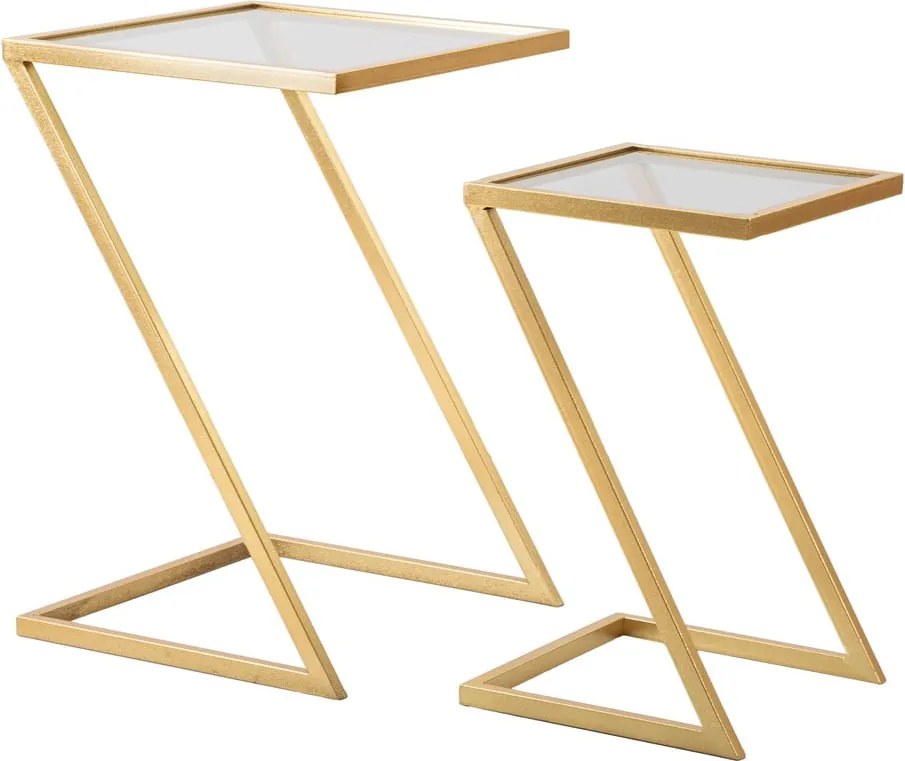 Set di 2 tavoli contenitori con piano in vetro 40x40 cm Zet - Mauro Ferretti