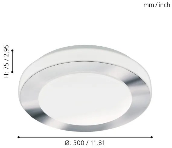 Eglo 95282 - Lampada LED da bagno LED CAPRI 1xLED/11W/230V