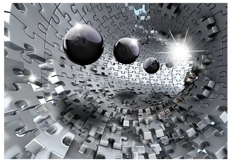 Fotomurale  Puzzle  Tunnel  Colore Nero, Dimensioni e Misure 200x140