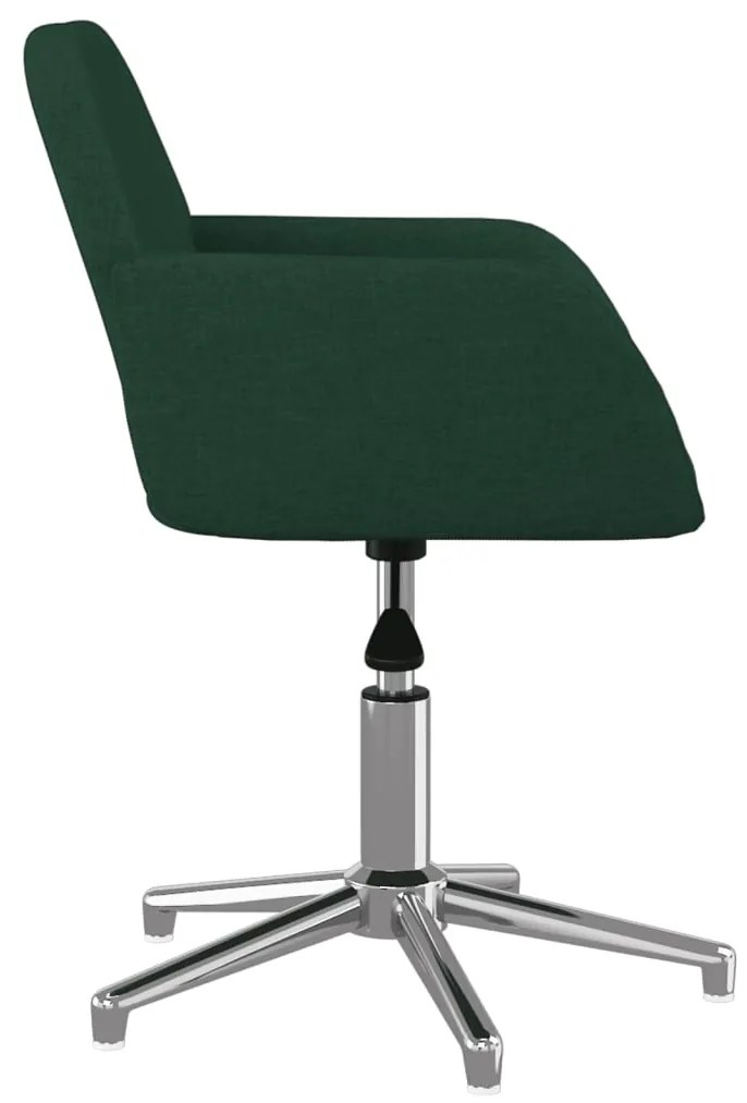 Sedie da pranzo girevoli 2 pz verde scuro in tessuto