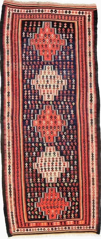 Kilim Tappeto persiano 320x130 (Iran) Tessuto A Mano