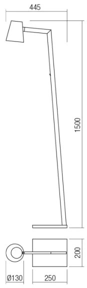 Redo 01-1556 - Lampada da terra MINGO 1xE27/42W/230V bianca