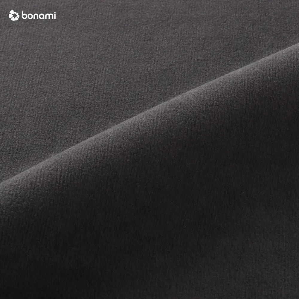 Divano letto angolare a U in velluto grigio scuro (angolo sinistro) Sweet Harmony - Miuform