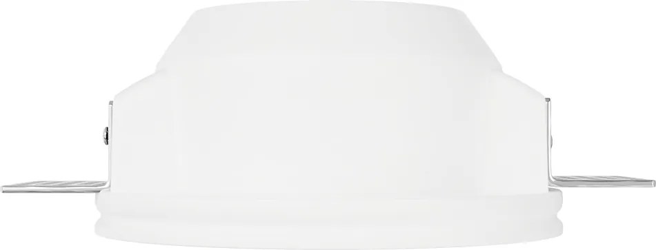Portafaretto Rotondo Ø120x60mm GU10 in Gesso Pitturabile con Vetro