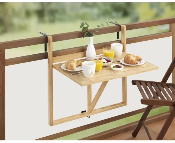 WENKO 69806800 - Tavolo WAIKIKI 64x65 cm bianco/marrone