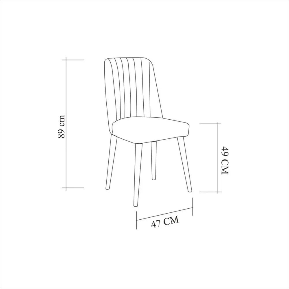 Sedia da pranzo in velluto grigio Stormi Sandalye - Kalune Design