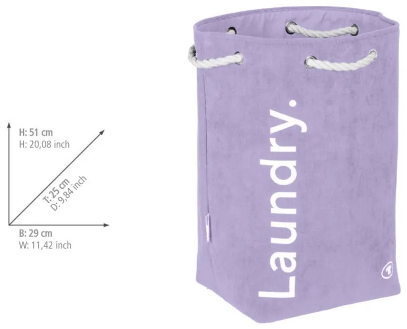 Cesta per il bucato viola in tessuto 35,5 l Tom Tailor – Wenko