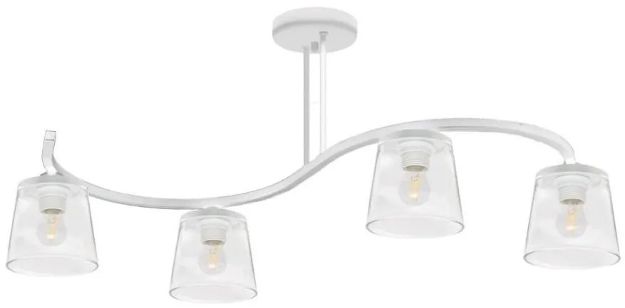 Lampadario a plafone LUCEA 4xE27/15W/230V bianco