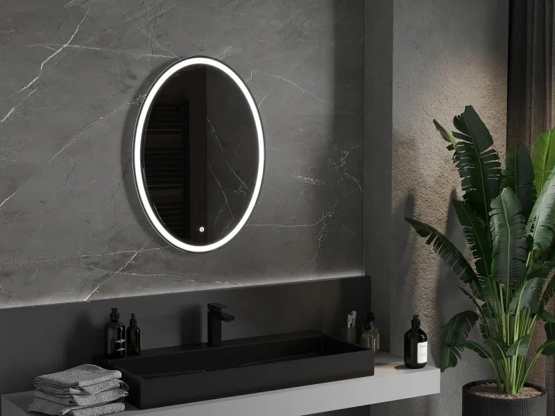 Mexen Elz specchio da bagno retroilluminato 60 x 80 cm, LED 6000K, antinebbia - 9802-060-080-611-00