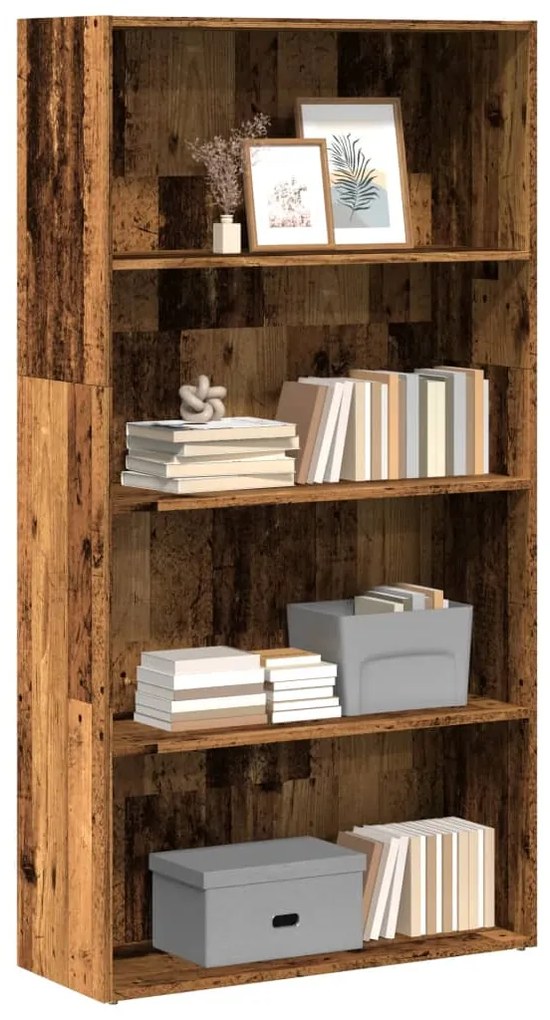 Libreria Legno Antico 80x30x152 Cm İn Legno Multistrato /