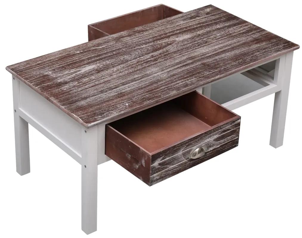 Tavolino da caffè marrone 100x50x45 cm in legno