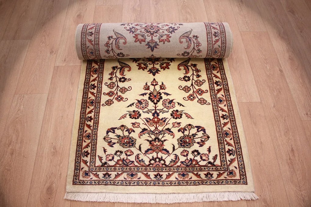Sarouk Tappeto 90 x 390 (Iran) Annodato A Mano