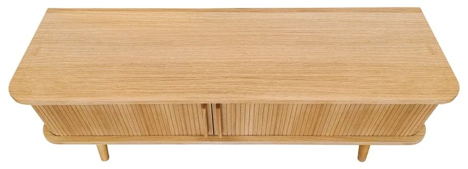 Tavolo TV in rovere di colore naturale 138x50 cm Rove - Woodman