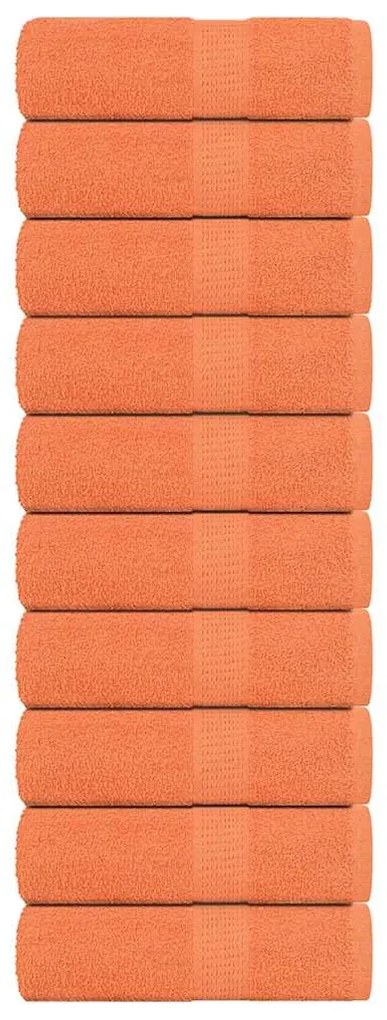 Asciugamani Ospiti 10 Pz Arancioni 30x50cm 360 G/m² 100% Cotone /