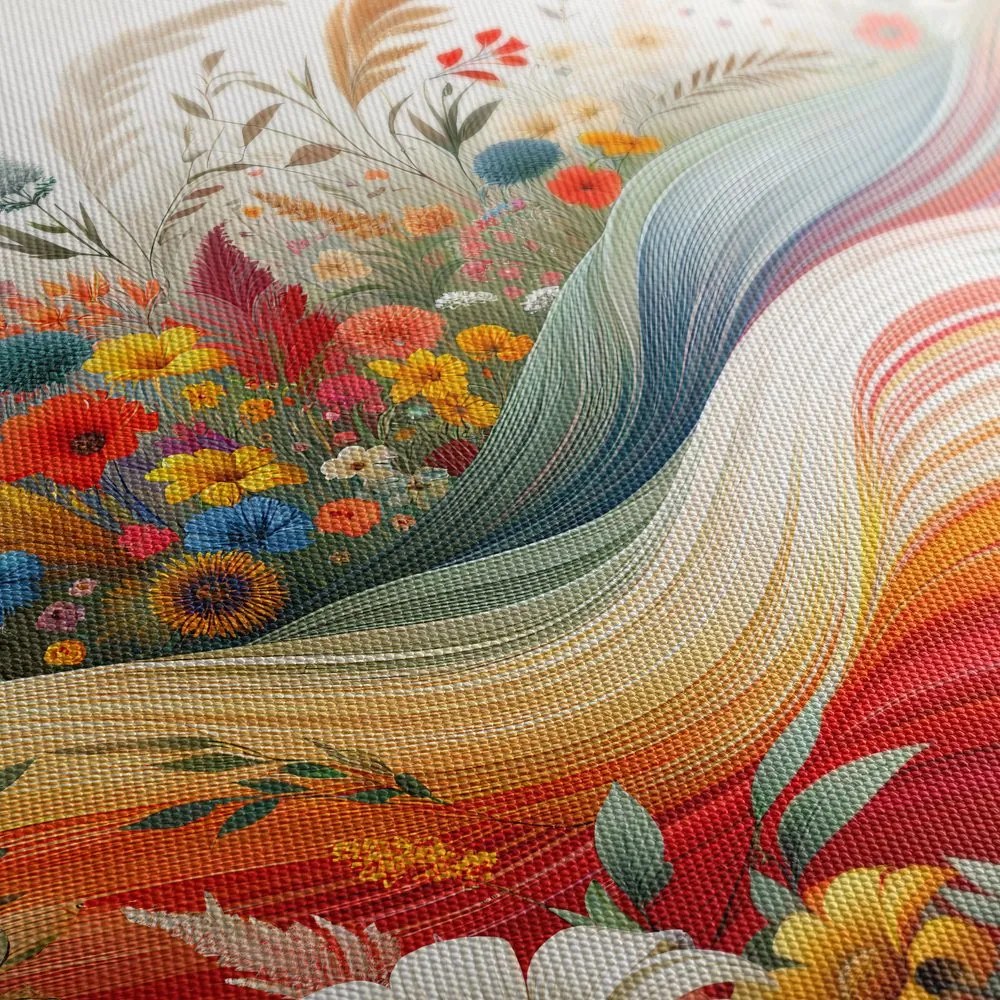 Quadro su tela – Onda floreale