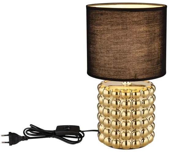 Globo 21626 - Lampada da tavolo VALENTINO 1xE14/40W/230V nero/oro