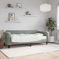 Divano Letto con Materasso Grigio Chiaro 90x200 cm in Vellutocod mxl 98455