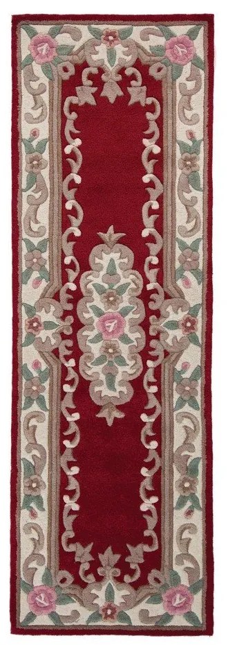 Tappeto in lana rossa 67x210 cm Aubusson - Flair Rugs