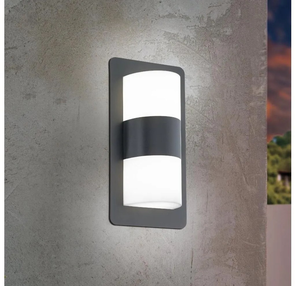 Eglo 98086 - Applique da esterno CISTIERNA 2xE27/10W/230V IP44 antracite