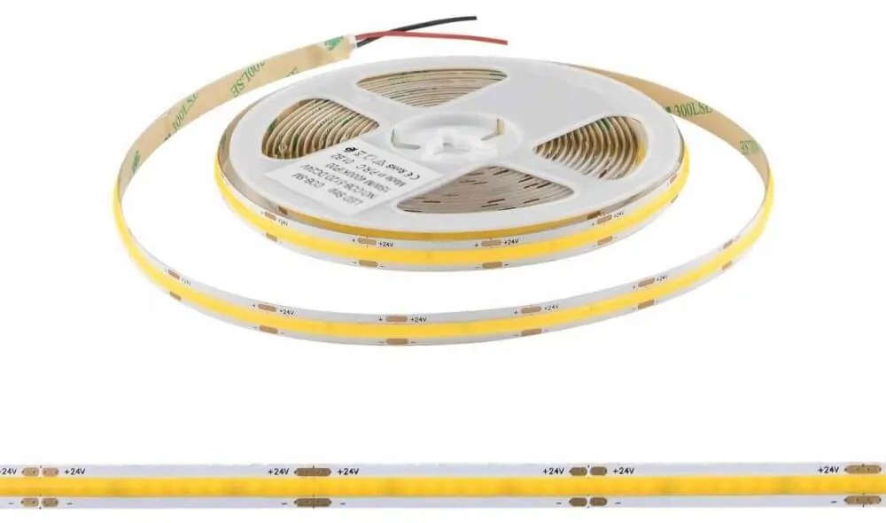 Striscia LED Professional COB - IP20 - 15W/m - 5m - 110lm/W - CRI92 - 24V Colore Bianco Freddo 5.700K