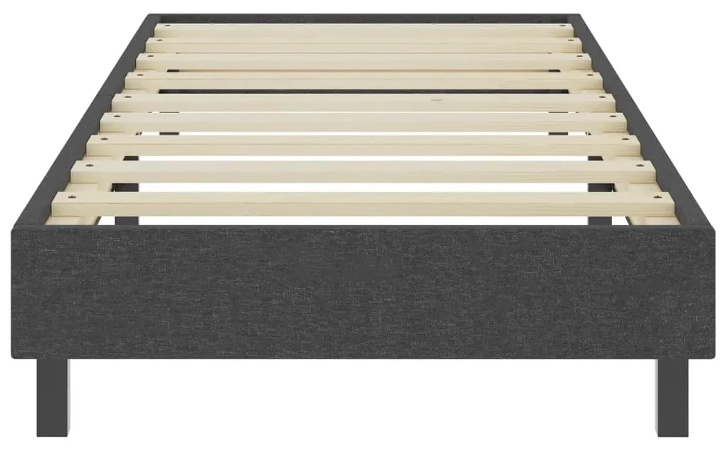 Letto a molle grigio in tessuto 90x200 cm