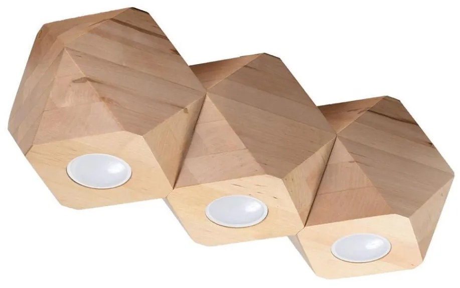 Sollux SL.1010 - Plafoniera WOODY 3xGU10/40W/230V