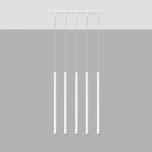 Sollux SL.0468 - Lampadario a sospensione con filo PASTELO 5xG9/8W/230V bianco