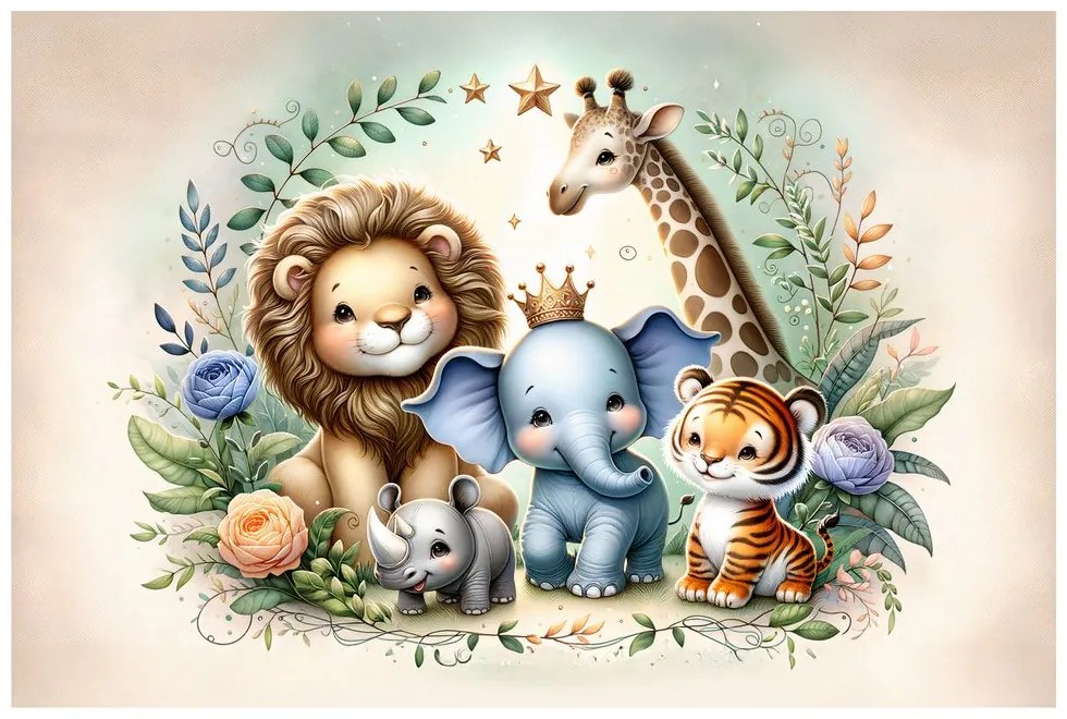 Quadro su tela – Squadra safari per bambini