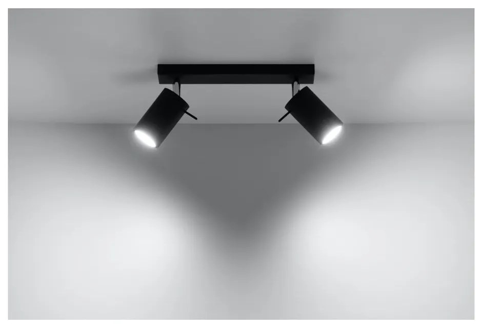 Faretto nero 8x30 cm Etna – Sollux