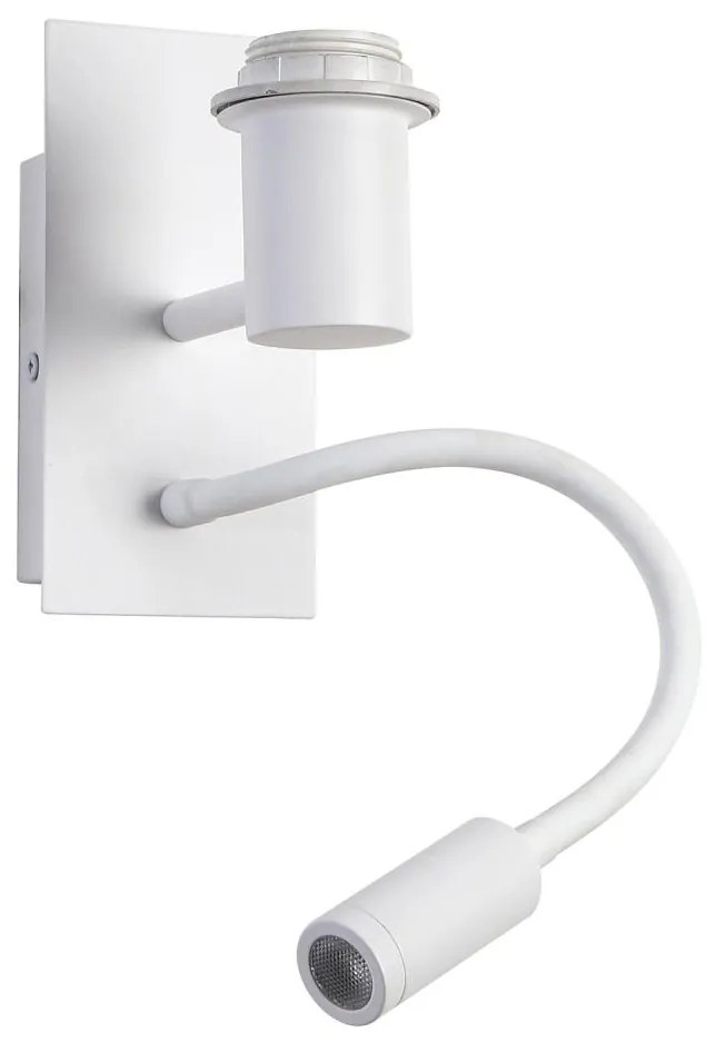 Brilagi - LED Lampada flessibile da muro NUBILA 1xE27/25W/230V + LED/3W bianco