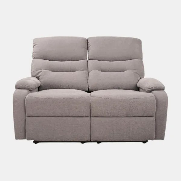 Divano 2 Posti Relax Manuale L135 cm in Tessuto Tortora SOAVE