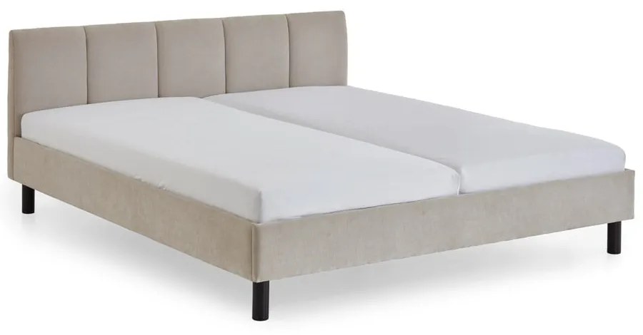 Letto matrimoniale imbottito beige rete non inclusa 180x200 cm Joker – Meise Möbel