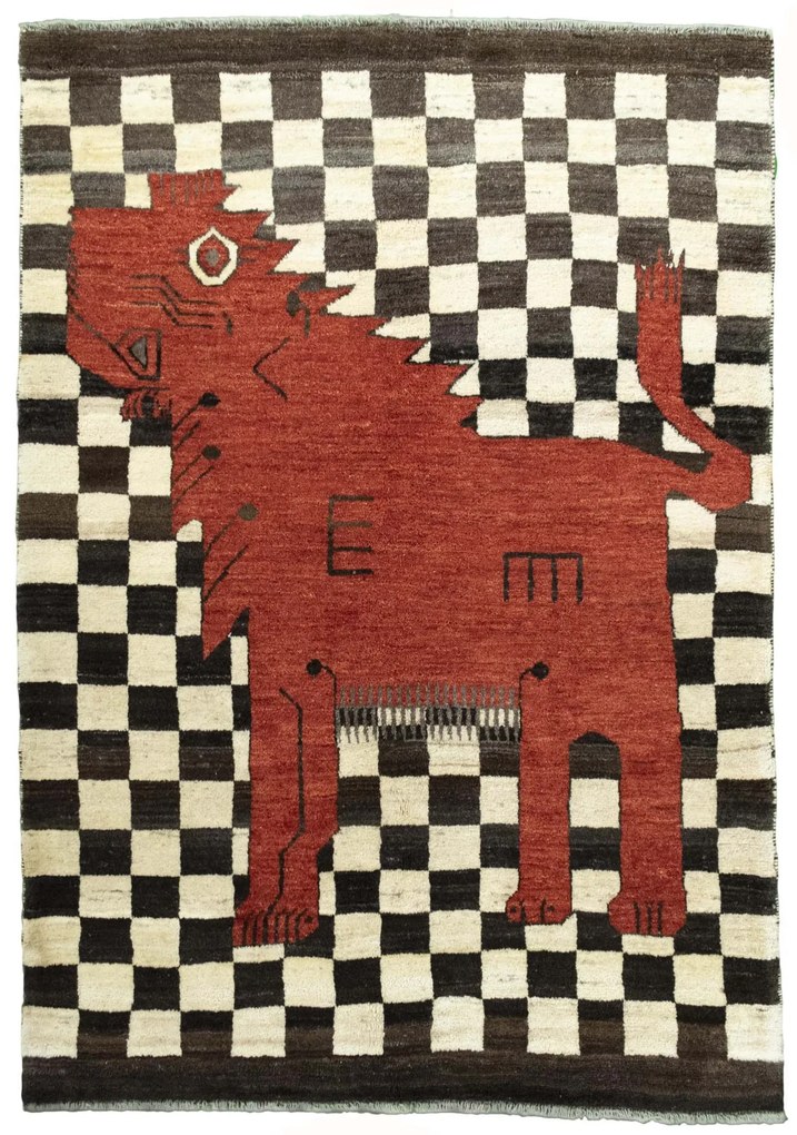 Gabbeh Tappeto persiano 150 x 220 Rosso (Iran) Annodato A Mano