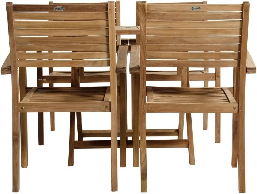 Sedia da esterno di colore naturale in legno massiccio Sunderland – Hartman