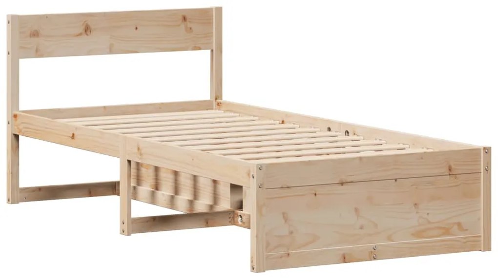 Letto senza materasso 90x190 cm in legno massello di pino
