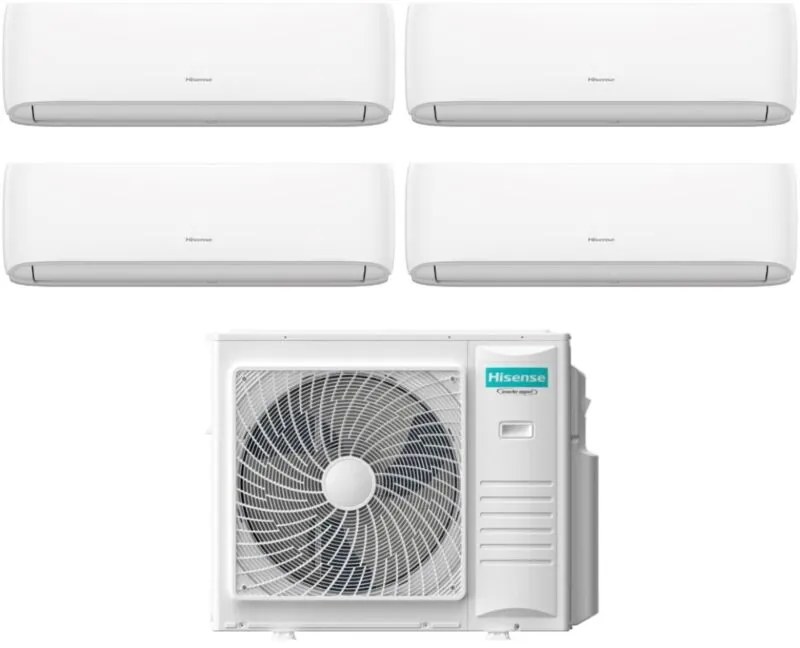 Condizionatore Quadri Split Hisense Hi-Comfort 7+7+7+9 con 4AMW81U4RJC R-32 Wi-Fi Integrato