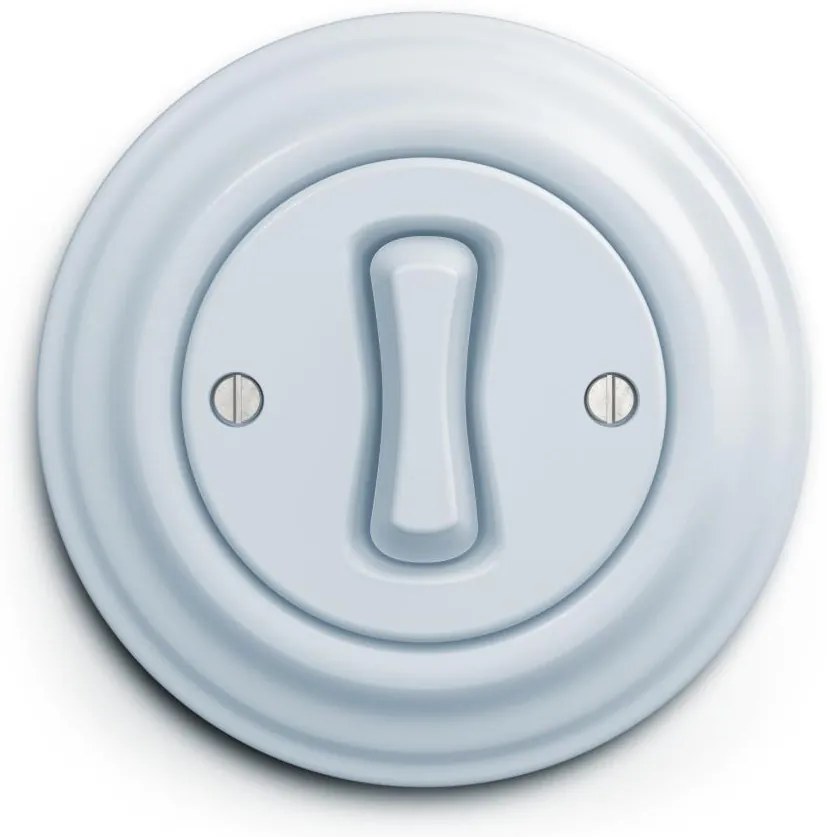 Kliklap - Interruttore incrociatore in stile retrò con cornice n. 7, blu