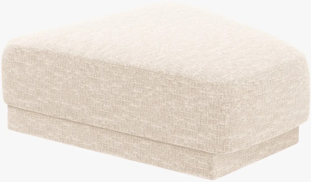 Pouf modulare angolare Miley in tessuto strutturato – L88 cm