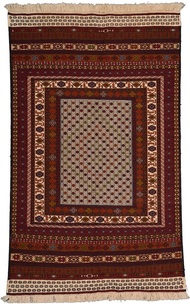 Kilim Tappeto orientale 190 x 120 Rosso (Afghanistan) Tessuto A Mano