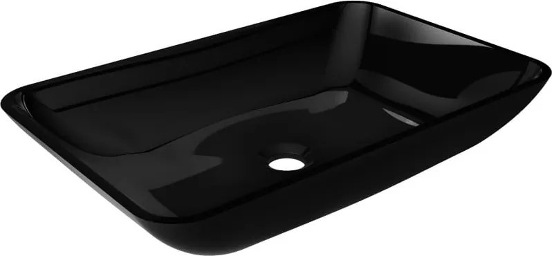 Mexen Megan lavabo da appoggio in vetro 56 x 36 cm, nero - 24135670