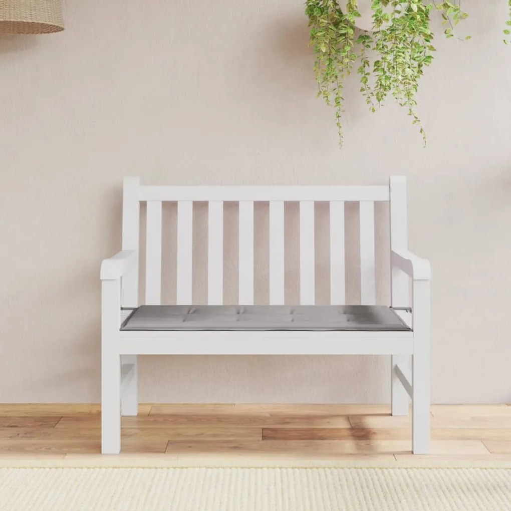 Cuscino Per Panca Grigio 100x50x3 Cm İn Tessuto Oxford /