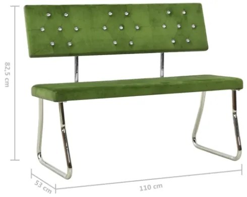 Panca 110 cm in Velluto Verde Chiaro