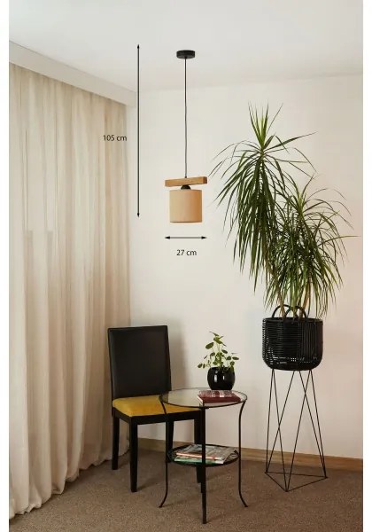 Brilagi - Lampadario a sospensione con filo FOREST 1xE27/15W/230V pino/marrone/nero