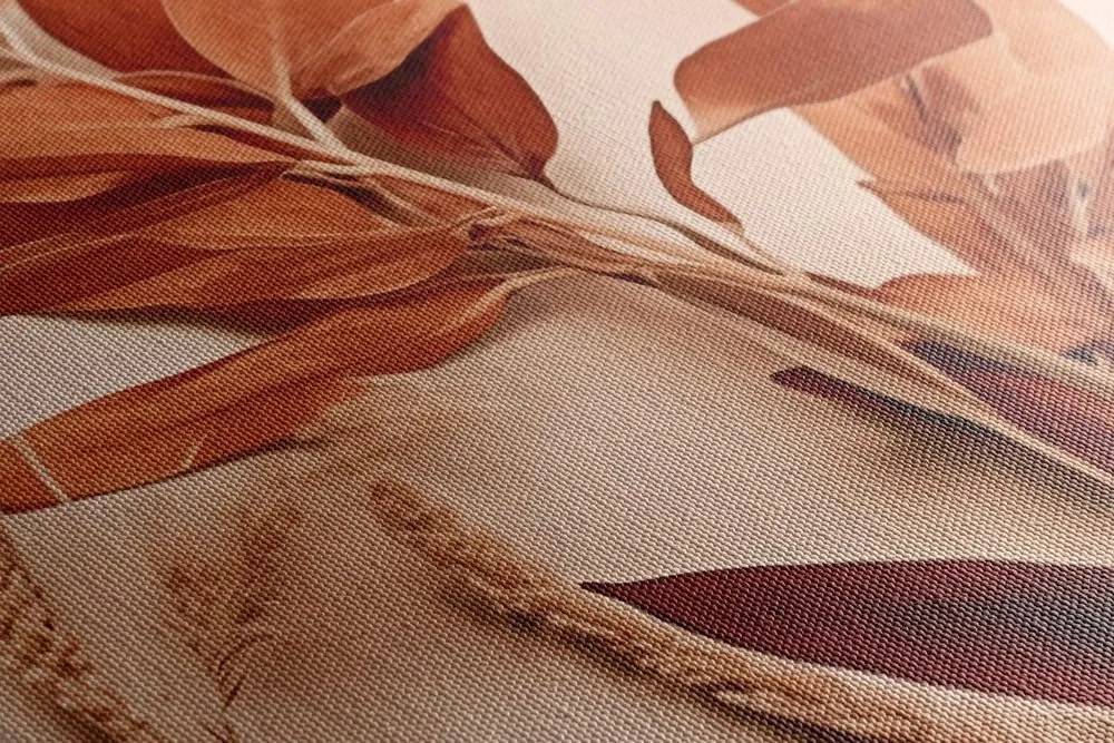 Quadro su tela – Foglie Peach Fuzz