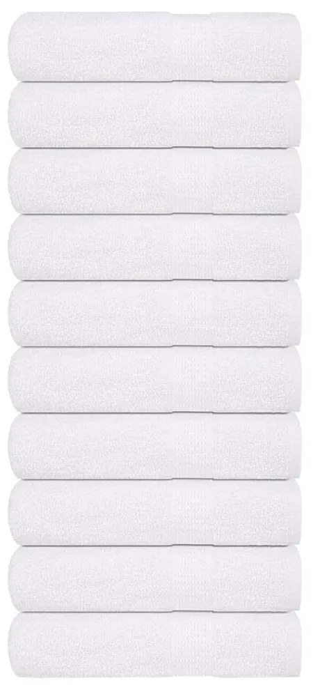 Asciugamani Da Bagno 10pz Bianchi 100x150cm 360g/m² 100% Cotone /